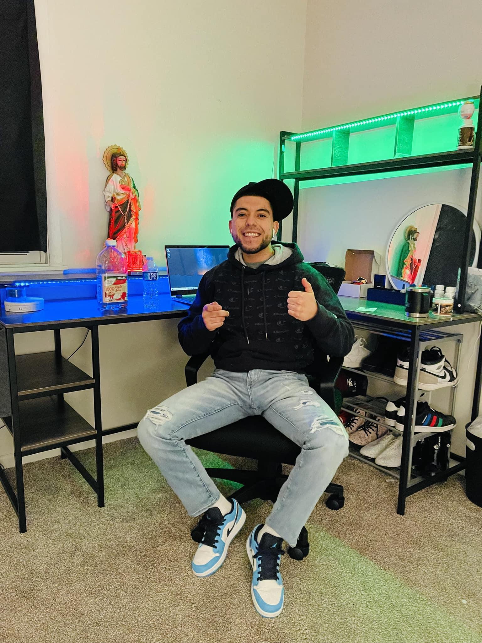 Portrait of Jesus Perez wearing a Lucky Cap